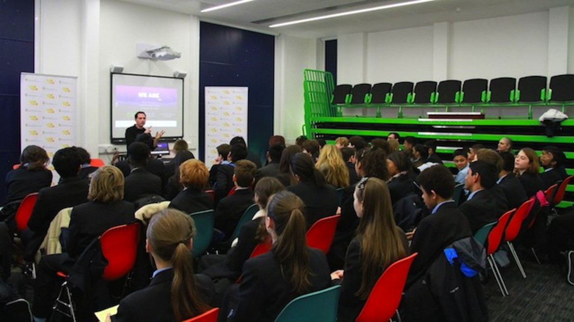 Alex Heffes visits Morpeth School, London