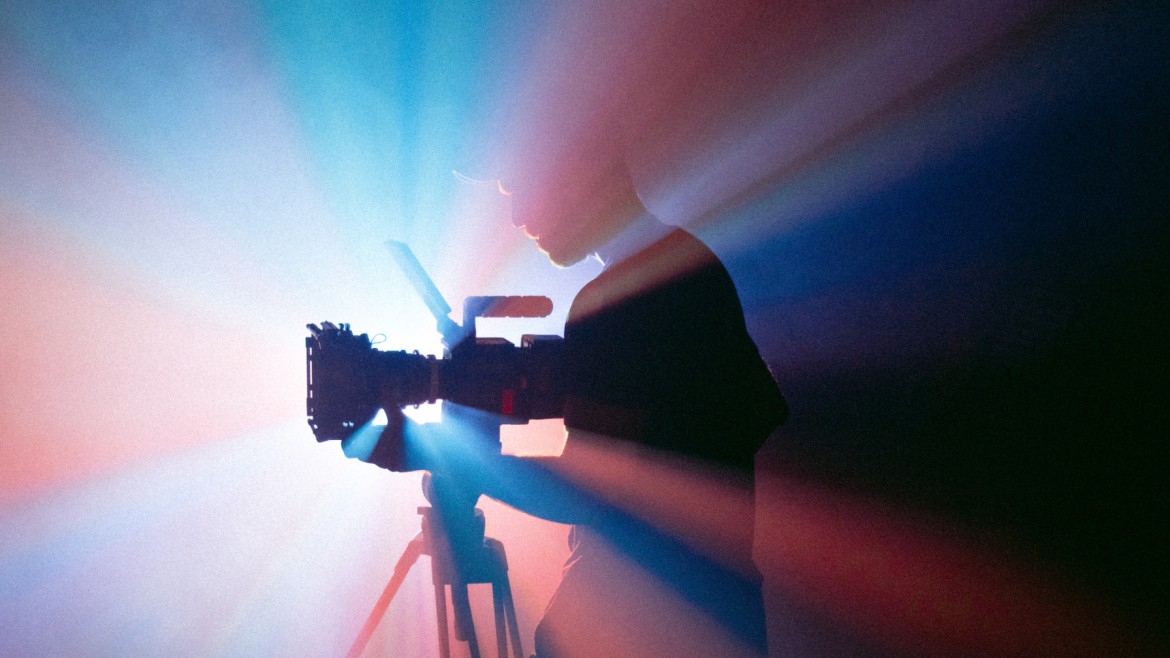 Filmmaking in a hazy glow.