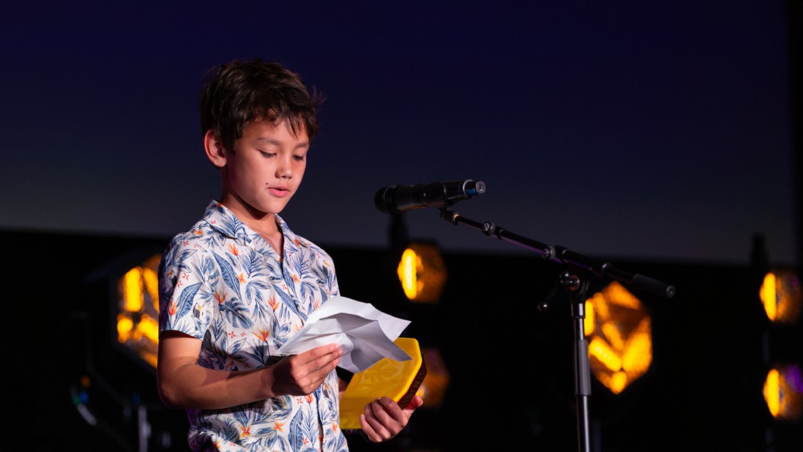 Benjamin, aged 8, winner of Best Animation - 11 and Under 2024