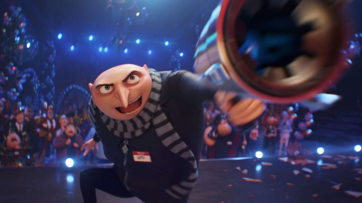 A man points a laser gun
