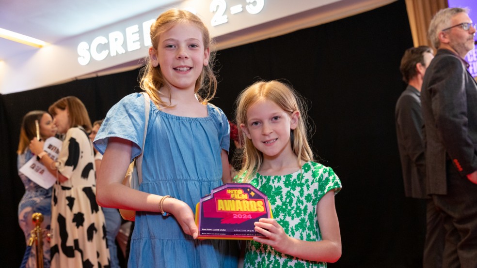 Children from St Luke's Church of England Primary School with their Award.