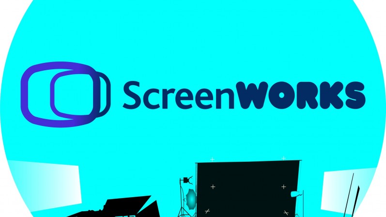screenworks logo blue