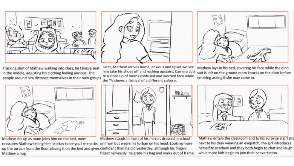 Time to Inspire winning storyboard for 'Dinosaur'