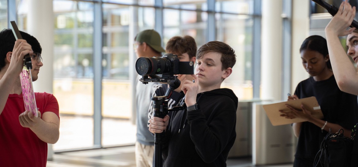 Young people filmmaking