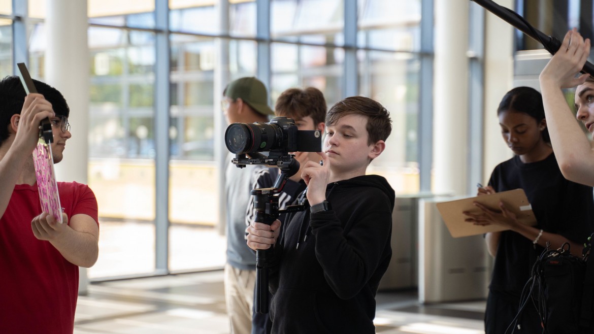 Young people filmmaking