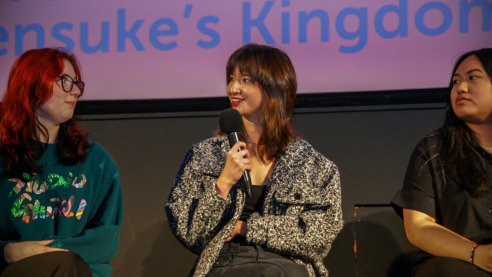The filmmakers of short film Dinosaur hold a Q&A at the Into Film Festival