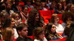 An audience-member at the Andrea Arnold Q&A at NFT1, Into Film Festival