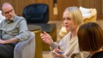 Riku, Ones to Watch 2024, asks questions at a BAFTA roundtable