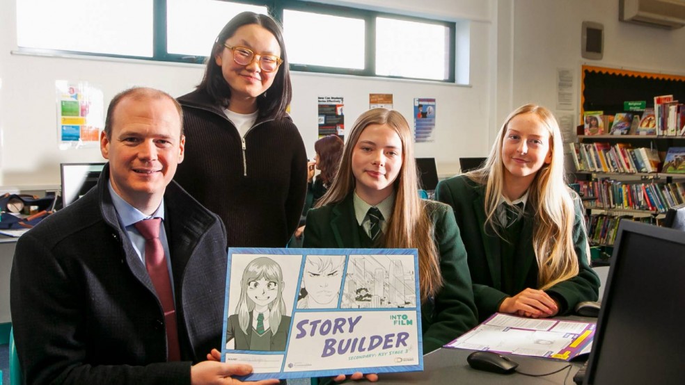 Thaddea Graham visits Bloomfield Collegiate, Belfast.