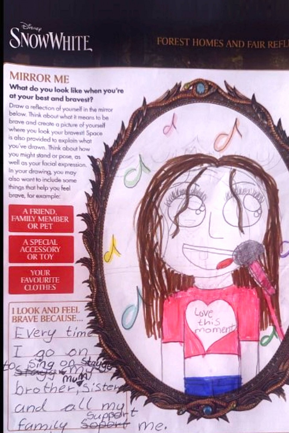 Snow White - Mirror Me competition winner - Violet, aged 9