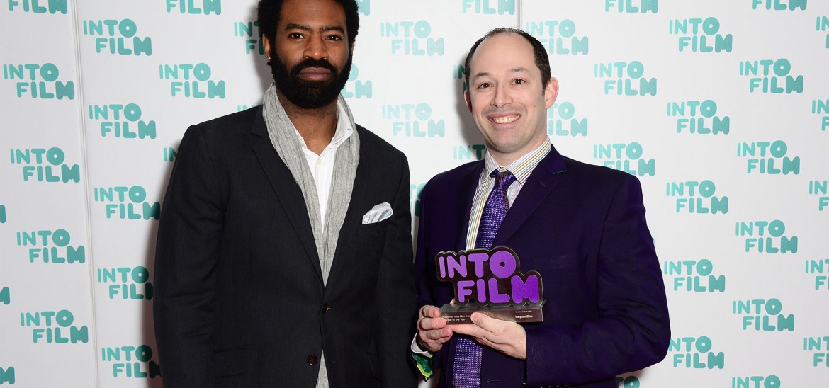 Simon Pile with Nicholas Pinnock at the Into Film Awards