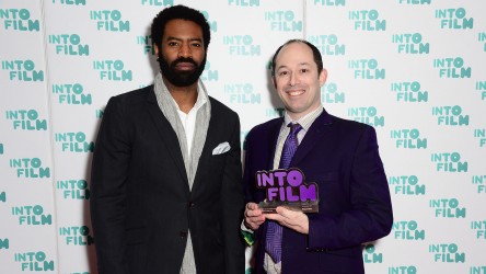 Simon Pile with Nicholas Pinnock at the Into Film Awards