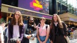 Best Story winner Ben Melocha with friends outside the Into Film Awards