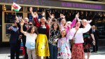 Araminta with her family, friends, and fellow filmmakers