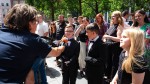 Young filmmakers interviewed at the Into Film Awards 2025.