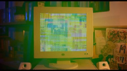 A computer glitching