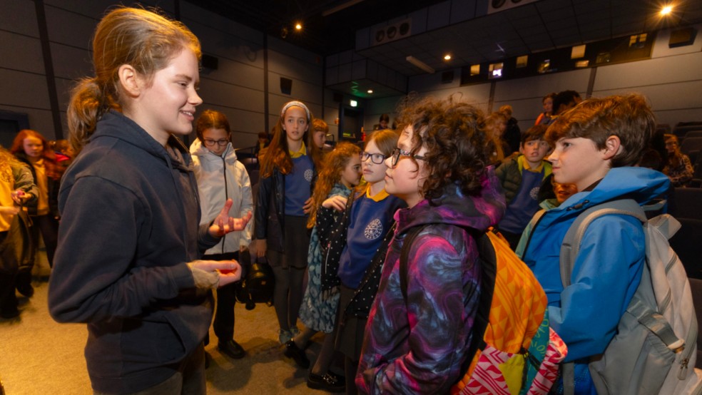 Future Council member Skye speaks to young people in Cardiff