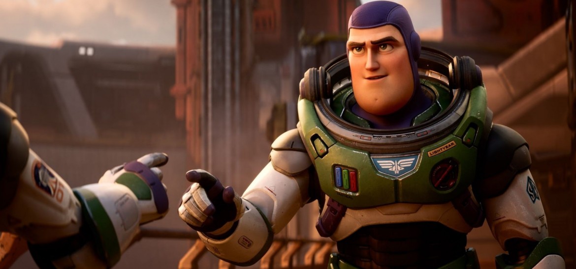 A cartoon of the astronaut Buzz Lightyear pointing 