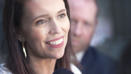 Former Prime Minister of New Zealand Jacinda Arden smiling.