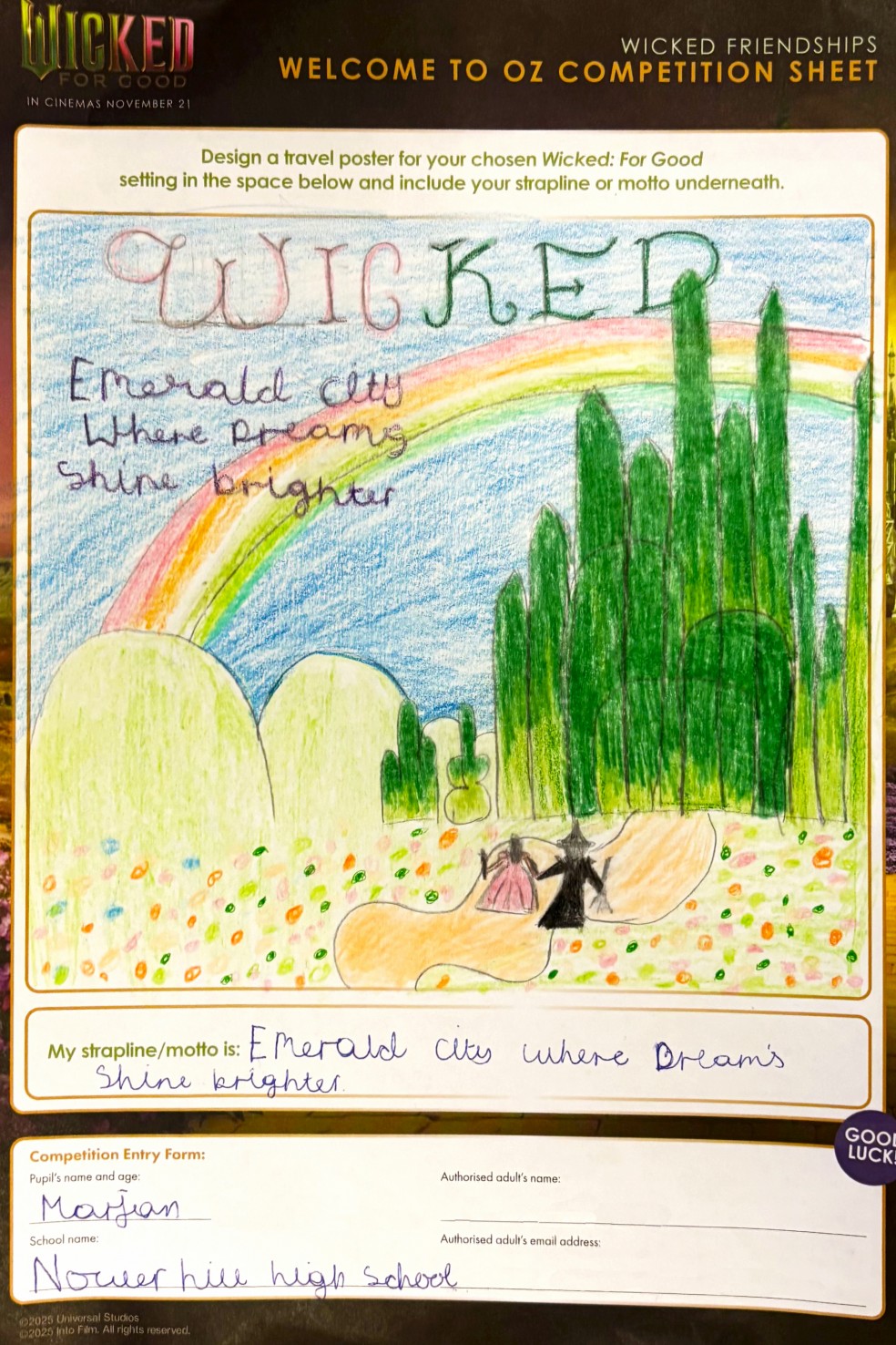 Welcome to Oz - Wicked for Good competition winner