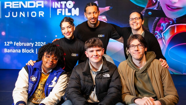 Speakers from Rendr Festival in Belfast with young people