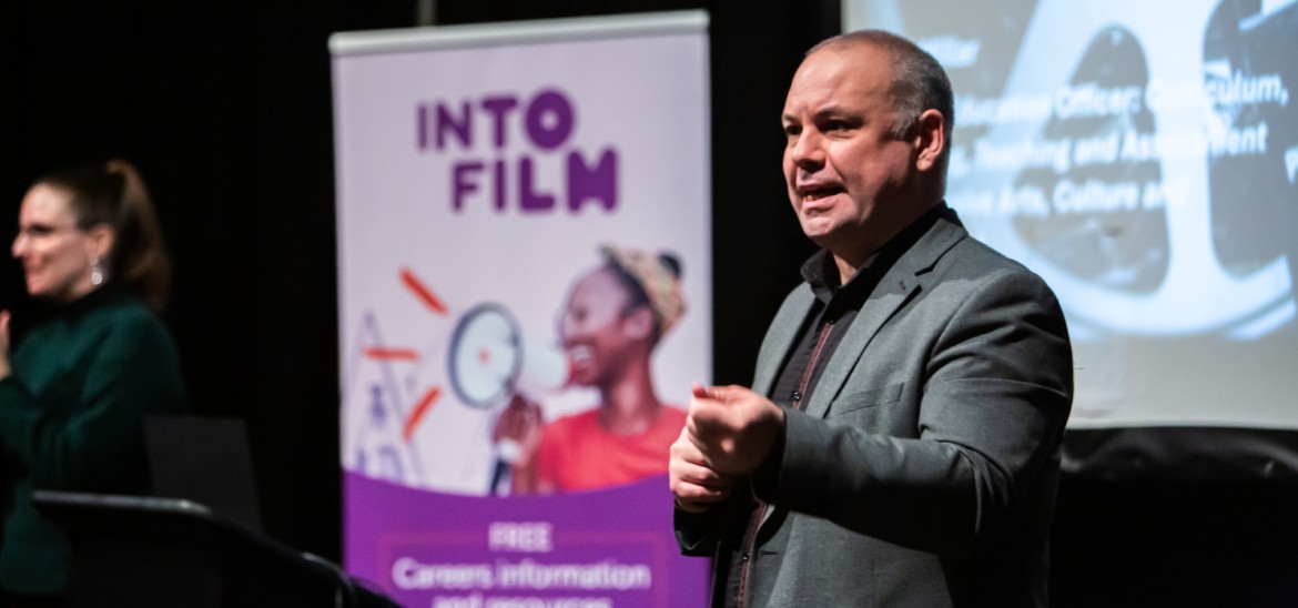 Neil Millar of Education Scotland speaking at our Film Education Forum