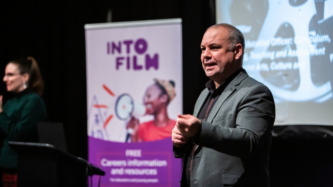 Neil Millar of Education Scotland speaking at our Film Education Forum
