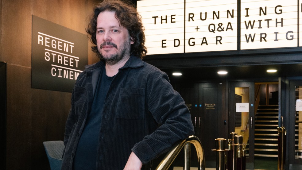 Edgar Wright at a screening of The Running Man at Regents Street Cinema