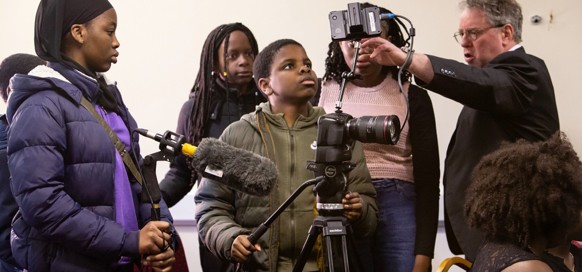 Young filmmakers from Passion4Fusion from Wester Hailes, Scotland
