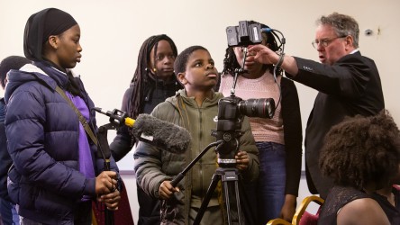 Young filmmakers from Passion4Fusion from Wester Hailes, Scotland