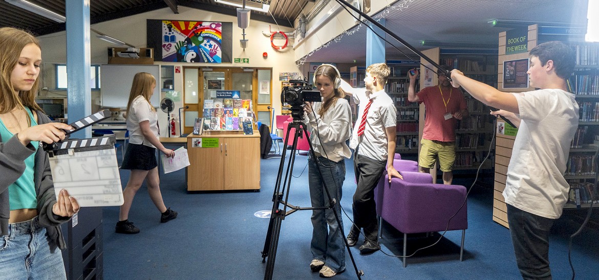 Young people filming at school (2026)