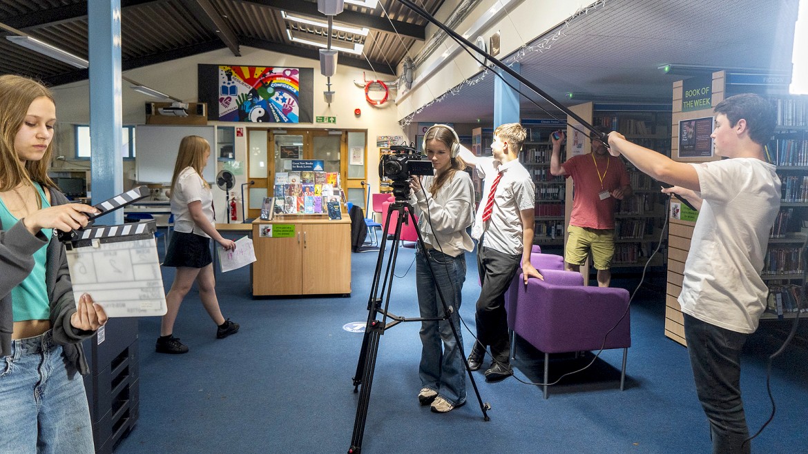 Young people filming at school (2026)