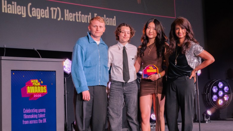 Best Film Review winner Hailey, on stage
