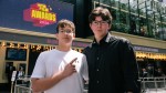 Innovation in Filmmaking winners Alexander and Arseniy outside