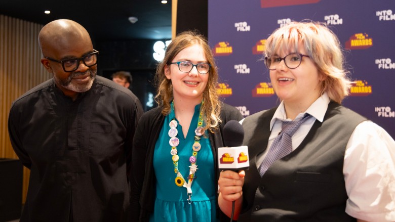 Filmmakers from Time for Action winners SENDing Voices being interviewed