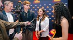 Ones to Watch winner Rosie being interviewed with her fellow Ones to Watch 