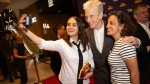 Ones to Watch winner Rosie and her mother take a selfie with Peter Capaldi