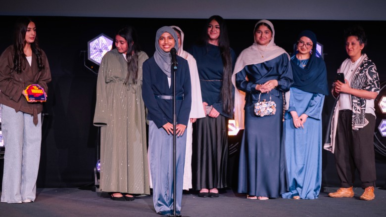 Best Documentary winners, Working Class Film School, Manchester, on stage