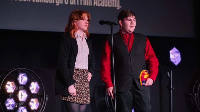 Best Film: 16-19 winners from Screen Education Edinburgh on stage