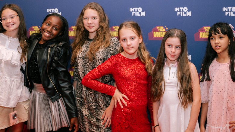 Young guests strike a pose at the Into Film Awards 2026