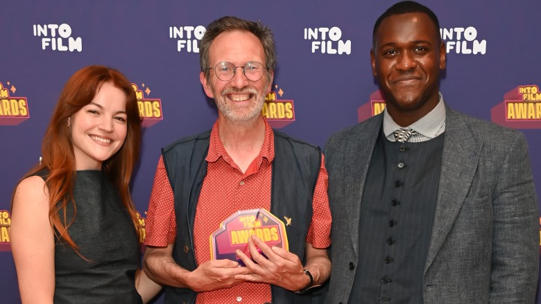 Filmmaking Champion Ben Gregory with Izzy Meikle-Small and Abubakar Salim