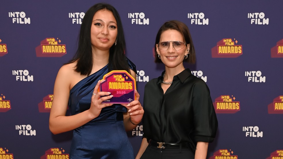 Audience Choice Award winner Venice Lyn-Kew with actor Hayley Atwell