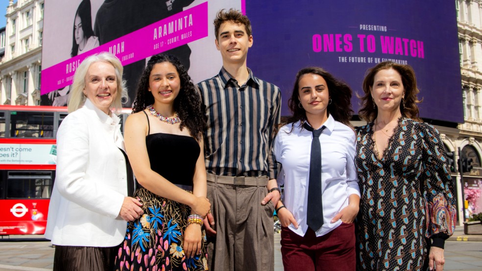 Ones to Watch 2026 Araminta, Noah and Rosie celebrated on Piccadilly Lights
