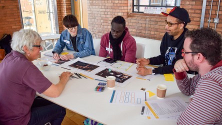 Teachers participating in a CPD session