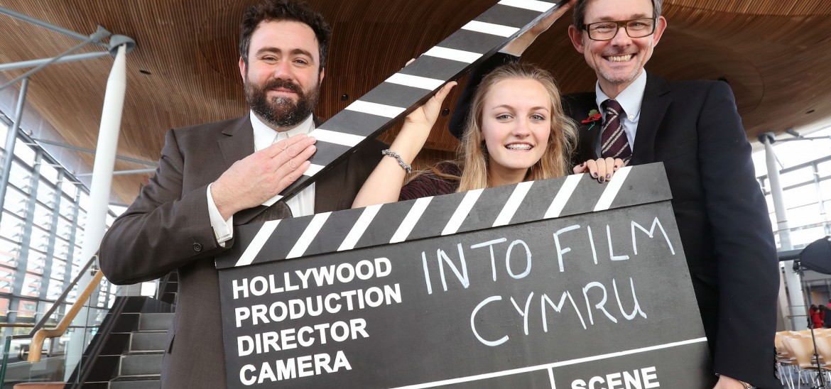 Senedd Event, Into Film CEO Paul Reeve and Actor and Into Film Ambassador C