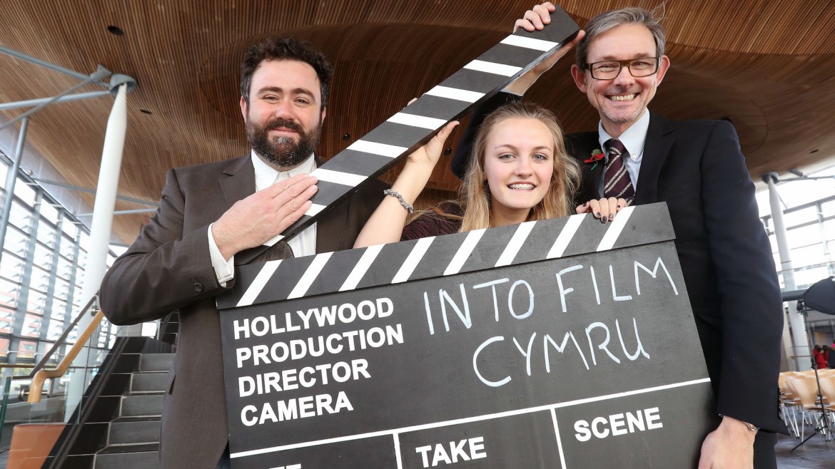 Senedd Event, Into Film CEO Paul Reeve and Actor and Into Film Ambassador C