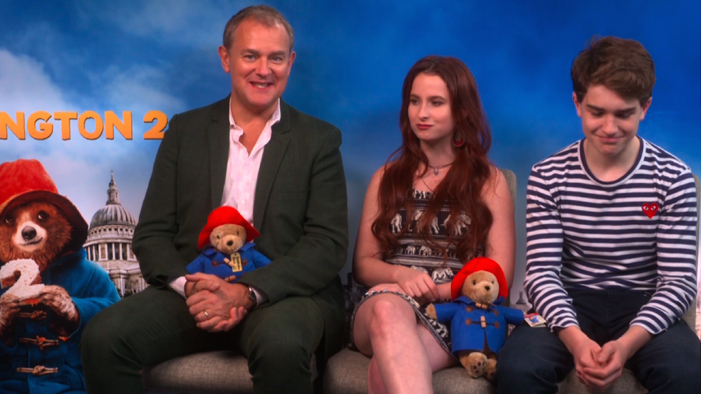 Paddington 2 with cast Hugh Bonneville, Madeleine Harris & Sam Joslin