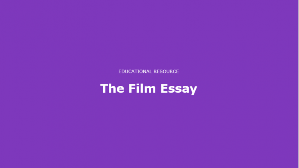 Film Essay cover image