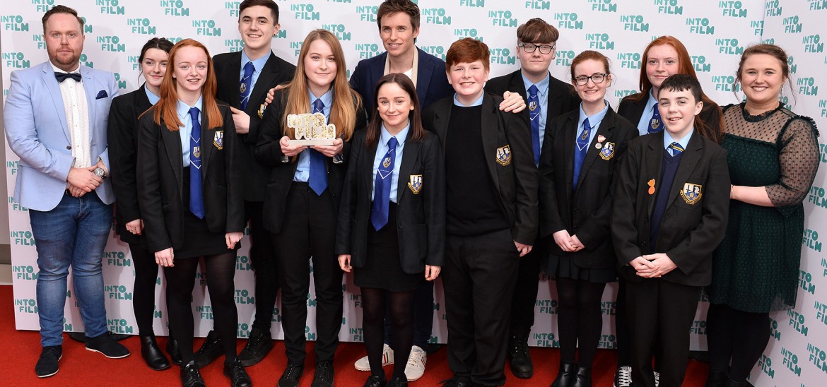 Eddie Redmayne presenting at the 2017 Into Film Awards