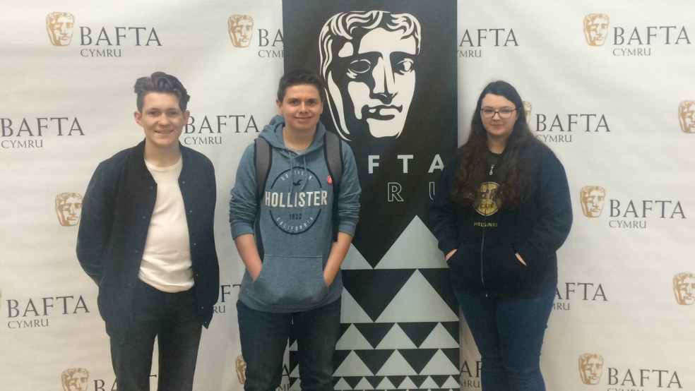 Hedydd, Owain and Amy at Bafta GURU Live in Cardiff